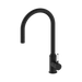 Nero York Pull Out Sink Mixer With Vegie Spray Function With White Porcelain Lever - Matte Black