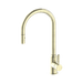 Nero York Pull Out Sink Mixer With Vegie Spray Function With Metal Lever - Aged Brass