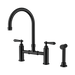 Nero York Bridge Kitchen Set With Hand Spray - Matte Black