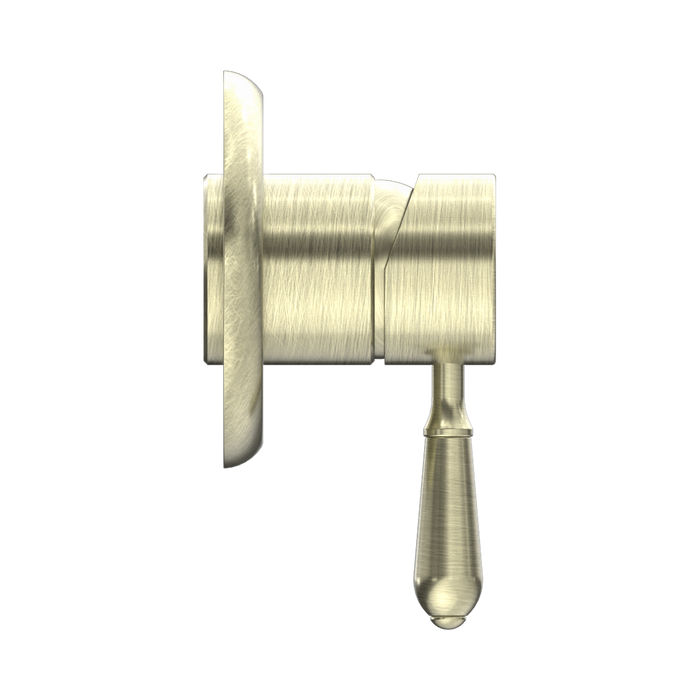 Nero NR69210902AB York Shower Mixer With Metal Lever Aged Brass image 3 | SKU: NR69210902AB