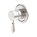 Nero York Shower Mixer With Metal Lever - Brushed Nickel