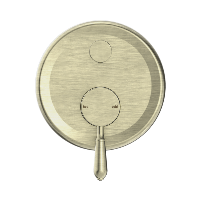 Nero NR692109a02AB York Shower Mixer With Divertor With Metal Lever Aged Brass image 2 | SKU: NR692109A02AB