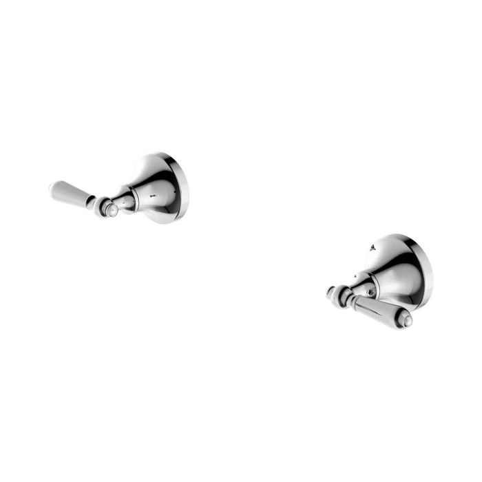 Nero York Wall Top Assemblies With Metal Lever - Chrome