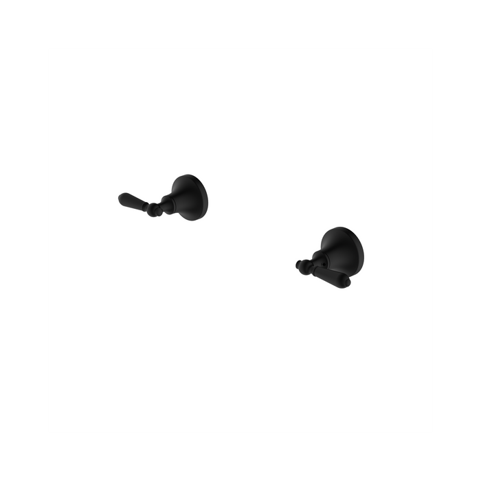 Nero York Wall Top Assemblies With Metal Lever II - Matte Black