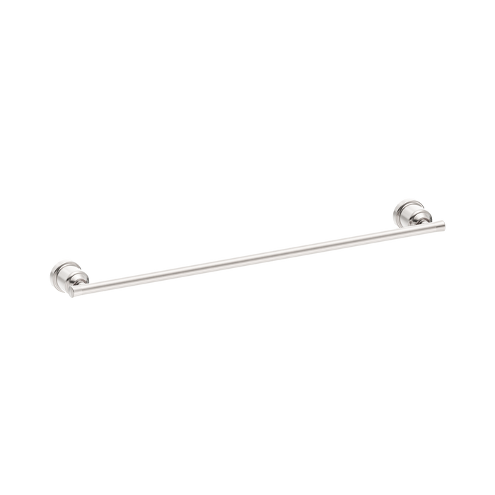 Nero York Single Towel Rail 600mm - Brushed Nickel