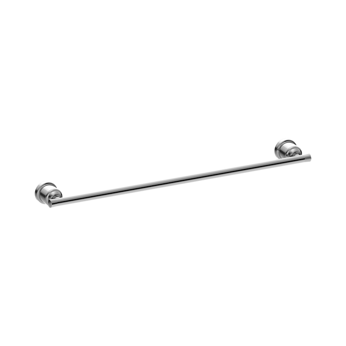 Nero York Single Towel Rail 600mm - Chrome