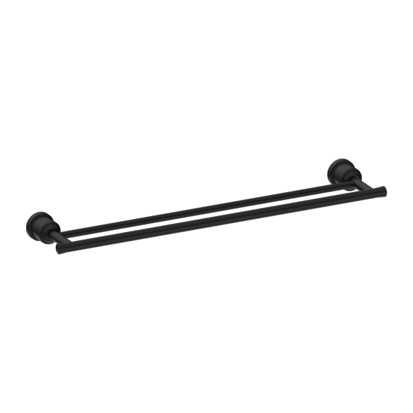 Nero York Double Towel Rail 600mm