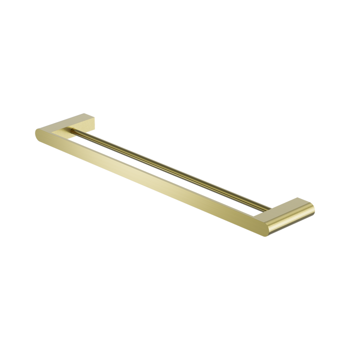 Nero Bianca Double Towel Rail 600mm - Brushed Gold