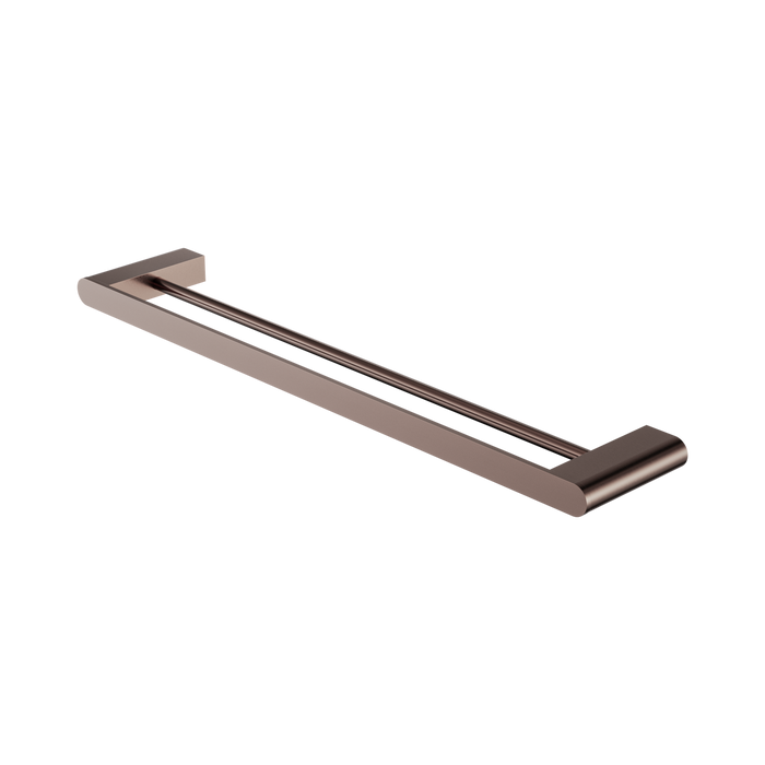 Nero Bianca Double Towel Rail 600mm - Brushed Bronze
