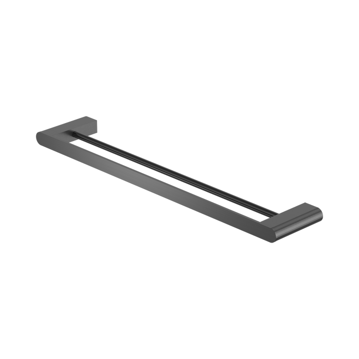 Nero Bianca Double Towel Rail 600mm - Gun Metal
