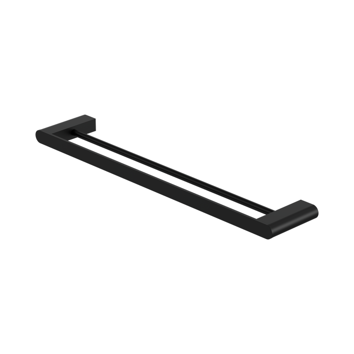 Nero Bianca Double Towel Rail 600mm - Matte Black