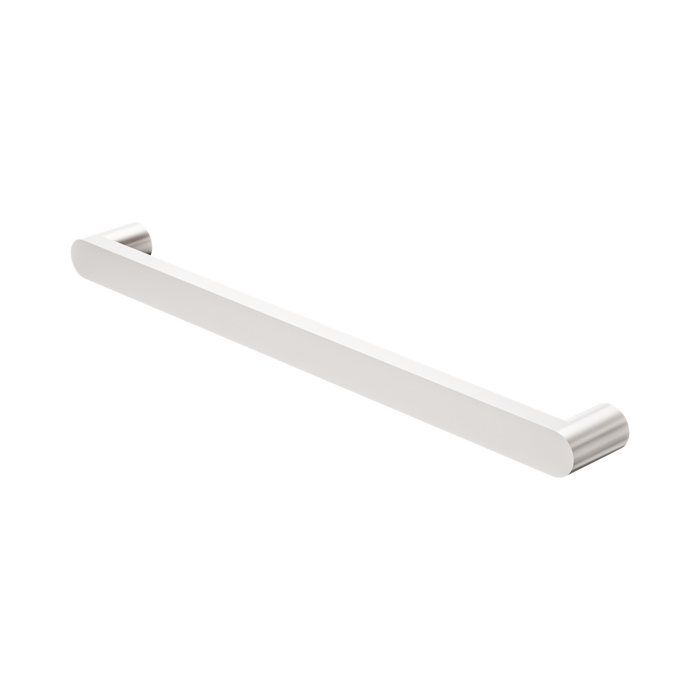 Nero Bianca 240V Single Heated Towel Rail - Brushed Nickel