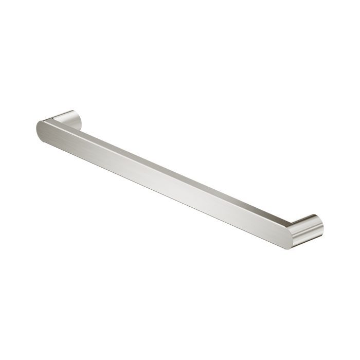 Nero Bianca 12V Single Heated Towel Rail - Brushed Nickel
