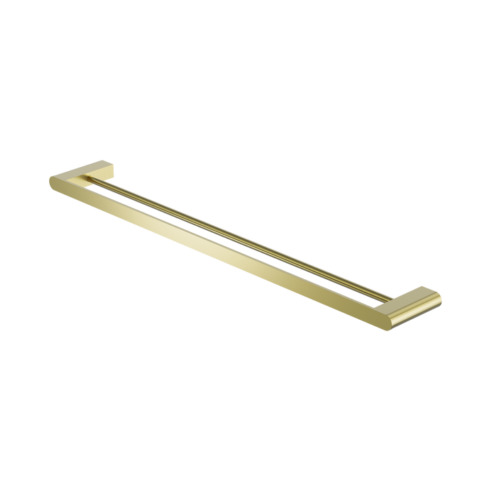 Nero Bianca Double Towel Rail 800mm - Brushed Gold