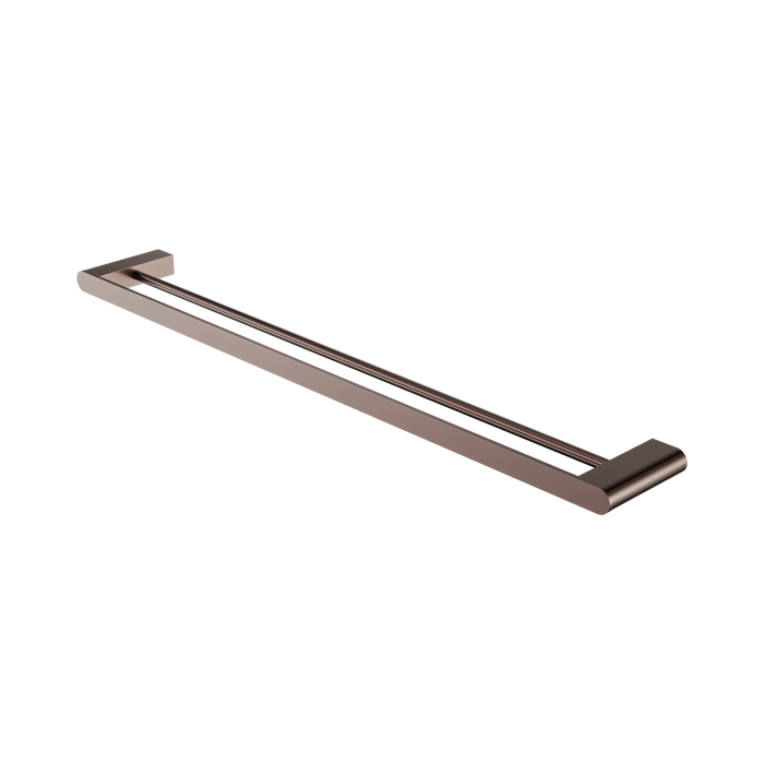Nero Bianca Double Towel Rail 800mm - Brushed Bronze