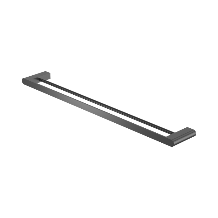 Nero Bianca Double Towel Rail 800mm - Gun Metal