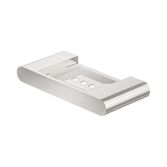 Nero Bianca Soap Dish Holder - Brushed Nickel