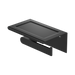 Nero Bianca Toilet Roll Holder With Phone Holder - Matte Black