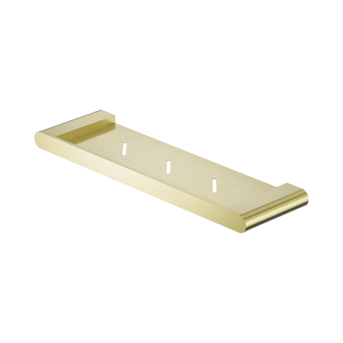 Nero Bianca Metal Shower Shelf - Brushed Gold