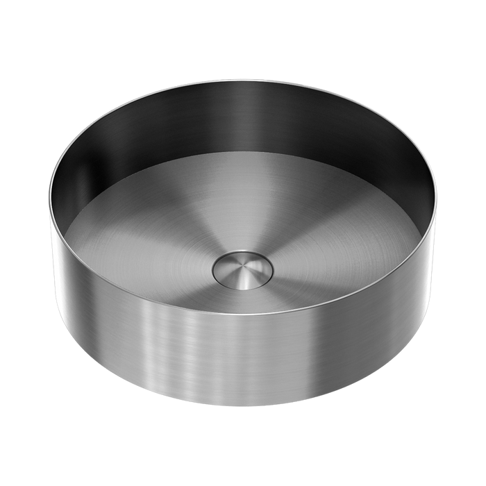 Nero Opal Round 400mm Stainless Steel Basin - Graphite