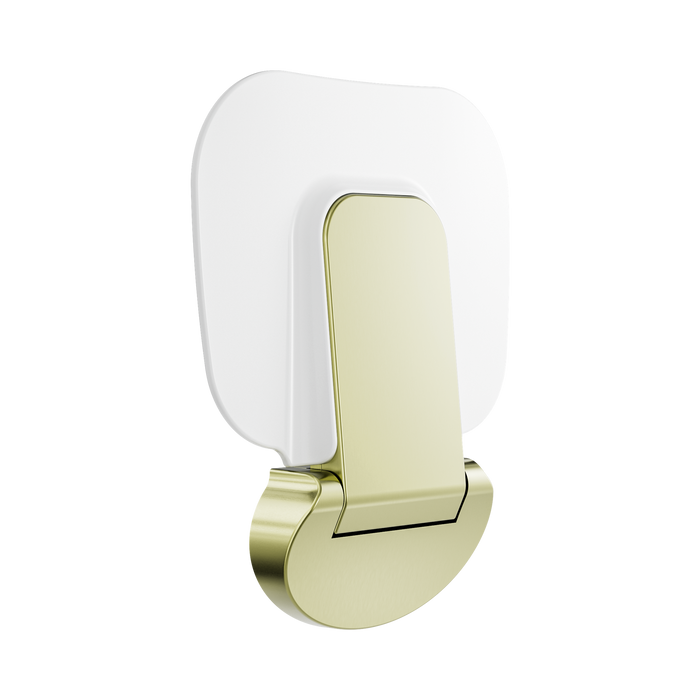 Nero Mecca Care Shower Seat 400X330mm - Brushed Gold