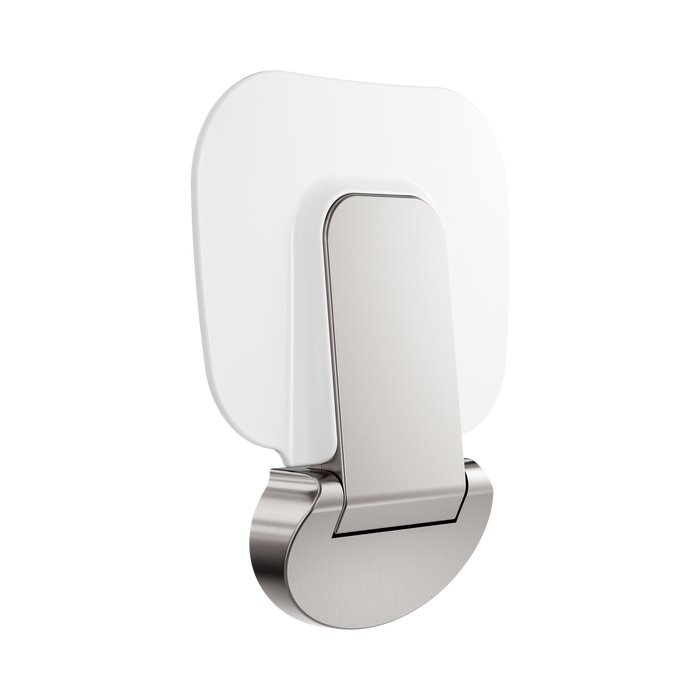 Nero Mecca Care Shower Seat 400X330mm - Brushed Nickel