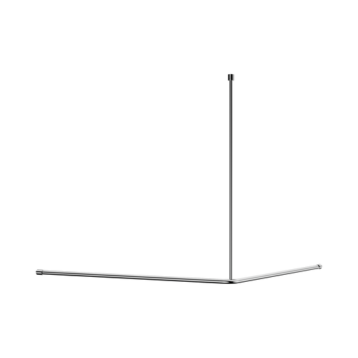 Nero Mecca Care Curtain Rail 1200x1200mm 90 Degree - Chrome