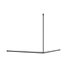 Nero Mecca Care Curtain Rail 1200x1200mm 90 Degree - Matte Black