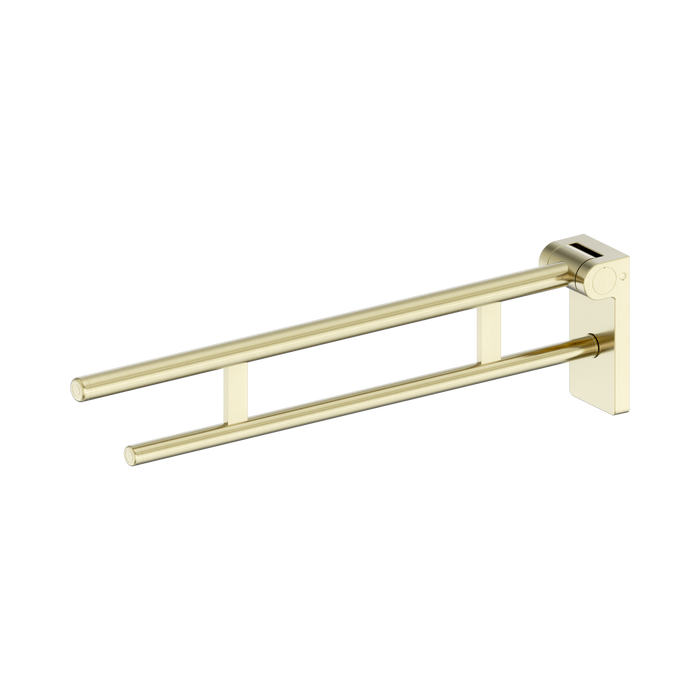Nero Mecca Care Foldable Toilet Support Arm - Brushed Gold