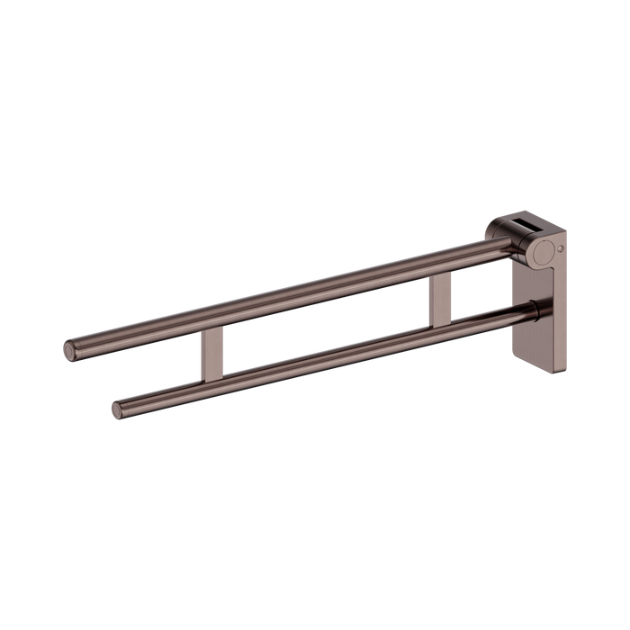 Nero Mecca Care Foldable Toilet Support Arm - Brushed Bronze
