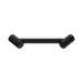 Nero Mecca Care 25mm Footrest Corner Grab Rail 215mm - Matte Black