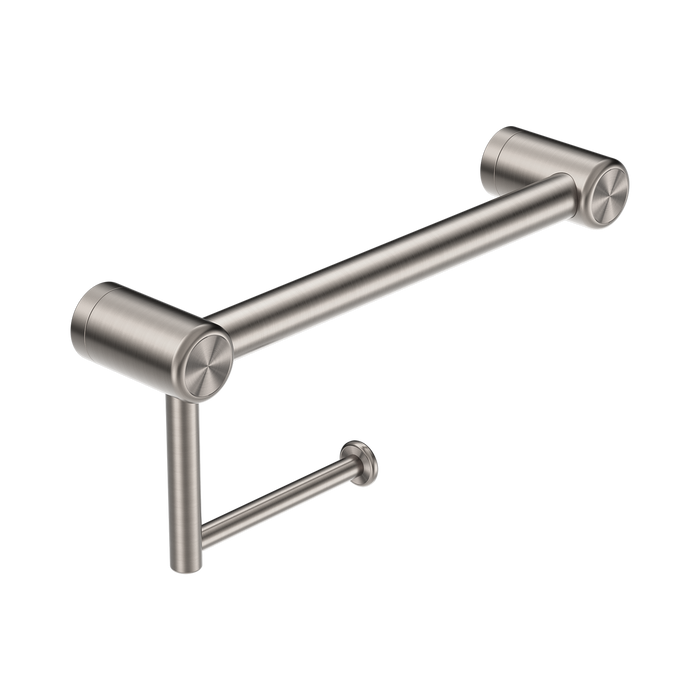 Nero Mecca Care 25mm Toilet Roll Rail 300mm - Brushed Nickel