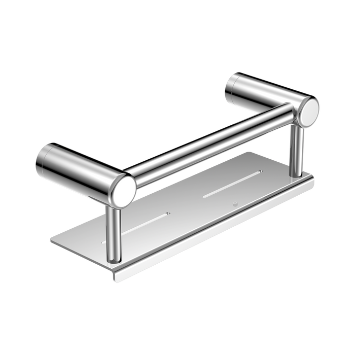 Nero Mecca Care 25mm Grab Rail With Shelf 300mm - Chrome