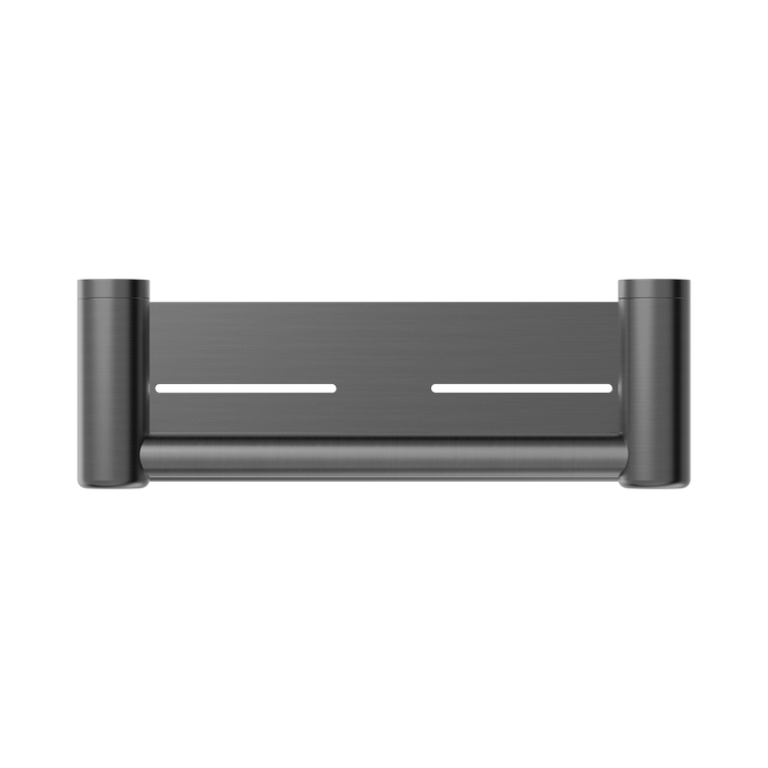 Nero NRCR2512CGM Mecca Care 25mm Grab Rail With Shelf 300mm Gun Metal image 2 | SKU: NRCR2512CGM