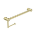 Nero Mecca Care 25mm Toilet Roll Rail 450mm - Brushed Gold