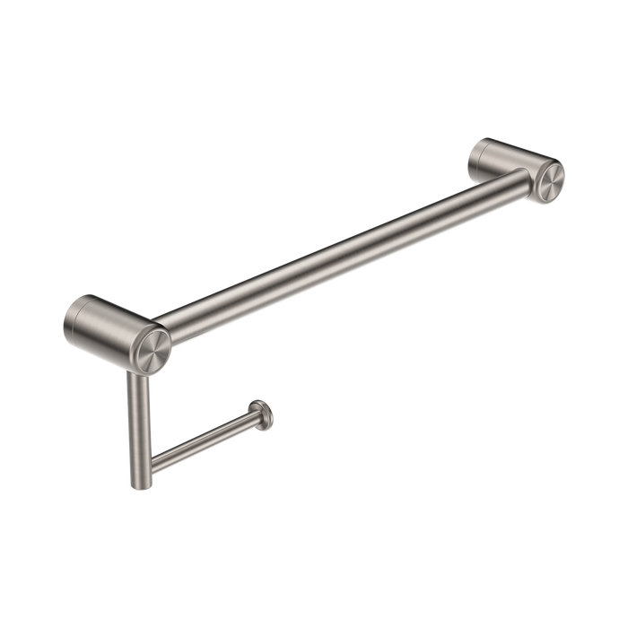 Nero Mecca Care 25mm Toilet Roll Rail 450mm - Brushed Nickel