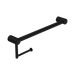 Nero Mecca Care 25mm Toilet Roll Rail 450mm - Matte Black