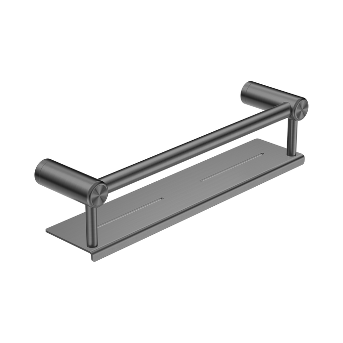Nero Mecca Care 25mm Grab Rail With Shelf 450mm - Gun Metal