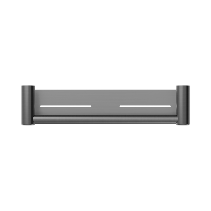 Nero NRCR2518CGM Mecca Care 25mm Grab Rail With Shelf 450mm Gun Metal image 2 | SKU: NRCR2518CGM