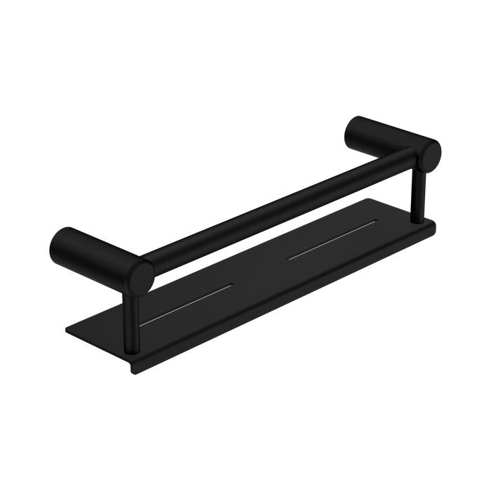 Nero Mecca Care 25mm Grab Rail With Shelf 450mm - Matte Black