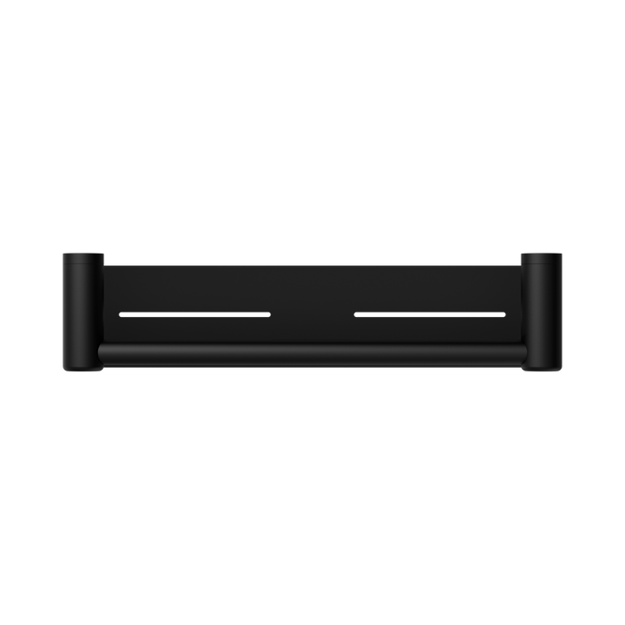 Nero NRCR2518CMB Mecca Care 25mm Grab Rail With Shelf 450mm Matte Black image 2 | SKU: NRCR2518CMB
