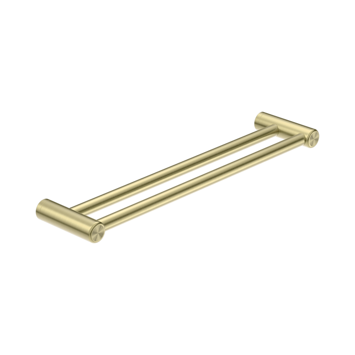 Nero Mecca Care 25mm Double Towel Grab Rail 600mm - Brushed Gold