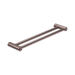 Nero Mecca Care 25mm Double Towel Grab Rail 600mm - Brushed Bronze