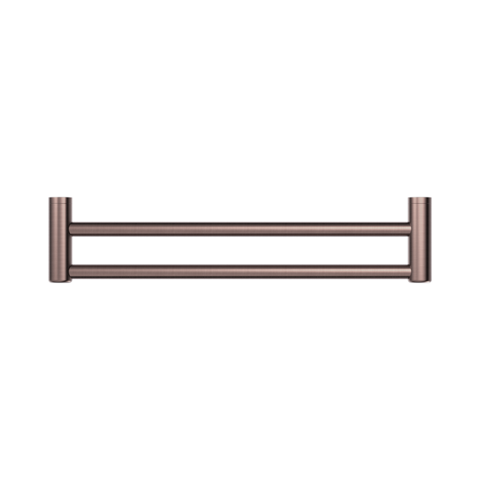 Nero NRCR2524DBZ Mecca Care 25mm Double Towel Grab Rail 600mm Brushed Bronze image 2 | SKU: NRCR2524DBZ