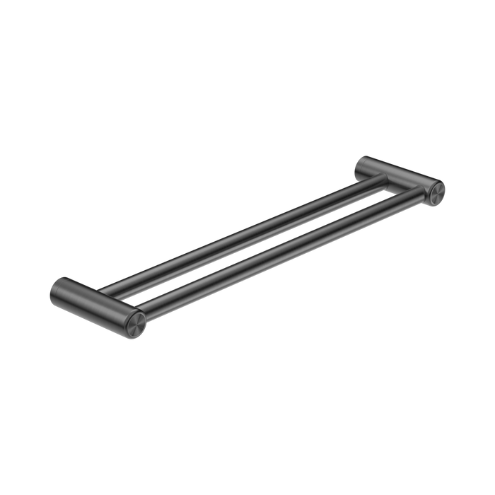 Nero Mecca Care 25mm Double Towel Grab Rail 600mm - Gun Metal