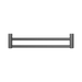 Nero NRCR2524DGM Mecca Care 25mm Double Towel Grab Rail 600mm Gun Metal image 2 | SKU: NRCR2524DGM