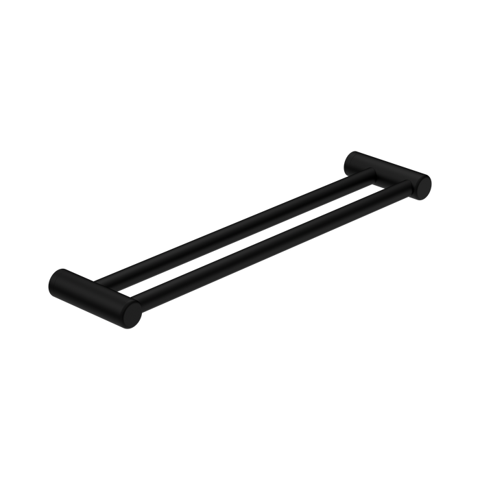 Nero Mecca Care 25mm Double Towel Grab Rail 600mm - Matte Black