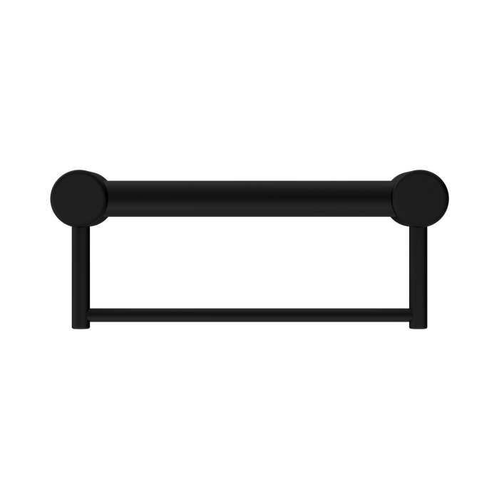 Nero NRCR3212BMB Mecca Care 32mm Grab Rail With Towel Holder 300mm Matte Black image 2 | SKU: NRCR3212BMB