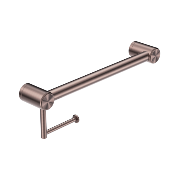 Nero Mecca Care 32mm Grab Rail With Toilet Roll Holder 450mm