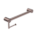 Nero Mecca Care 32mm Grab Rail With Toilet Roll Holder 450mm - Brushed Bronze
